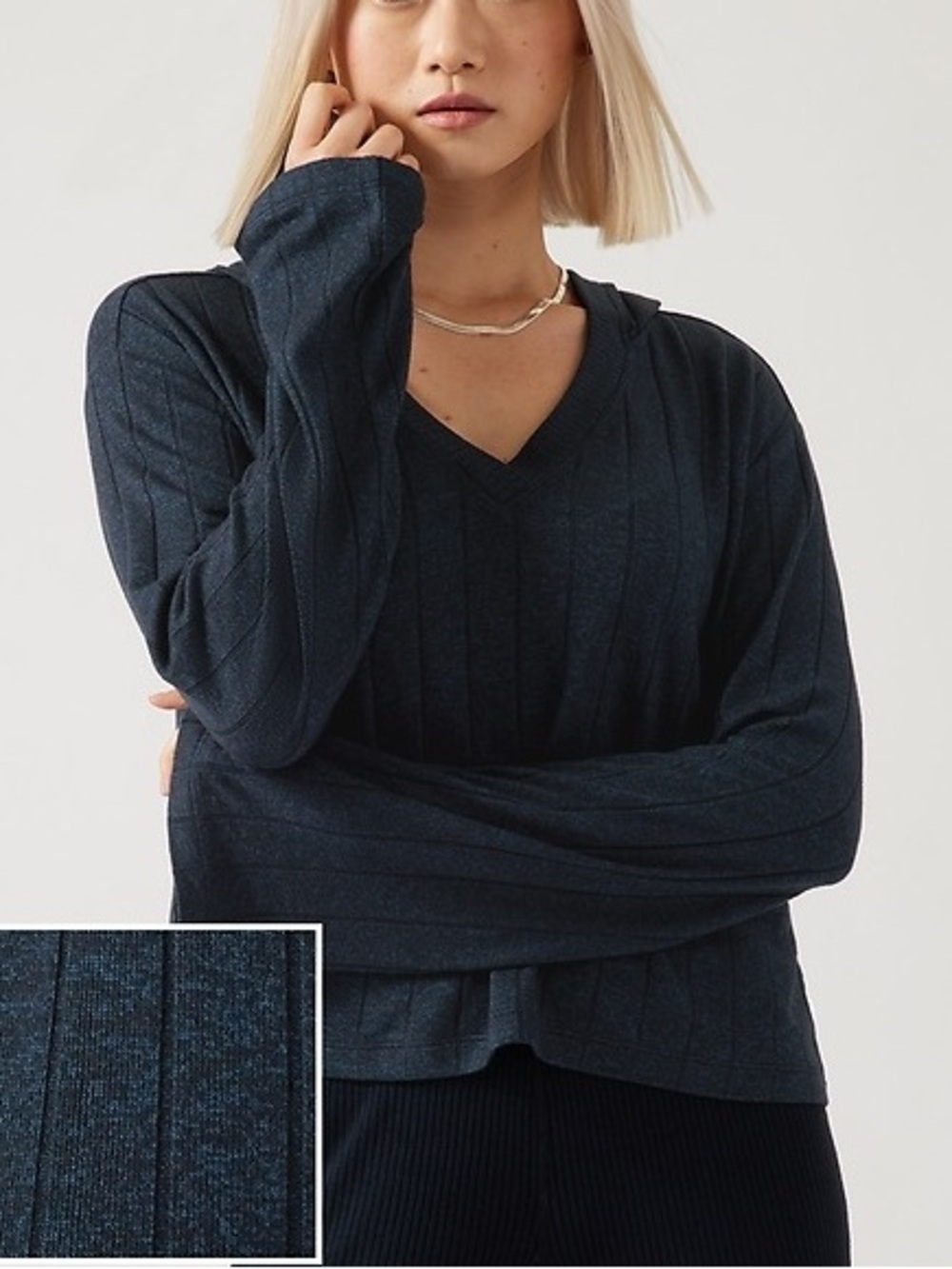Athleta Harmony Hoodie Sweatshirt Gym Workout Lounge Casual Layering M